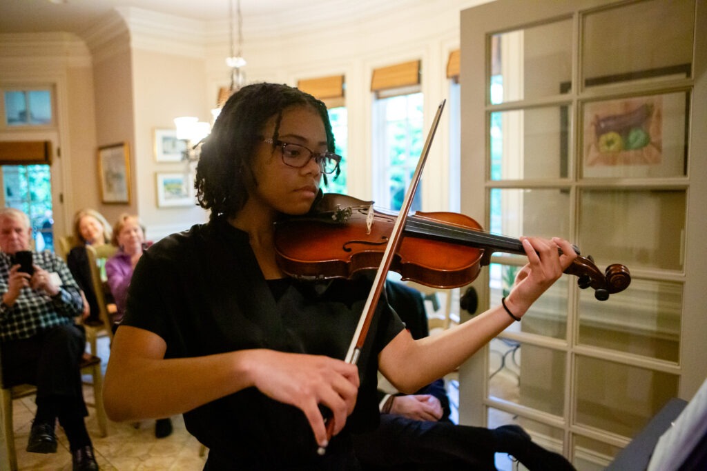 Violinist playing